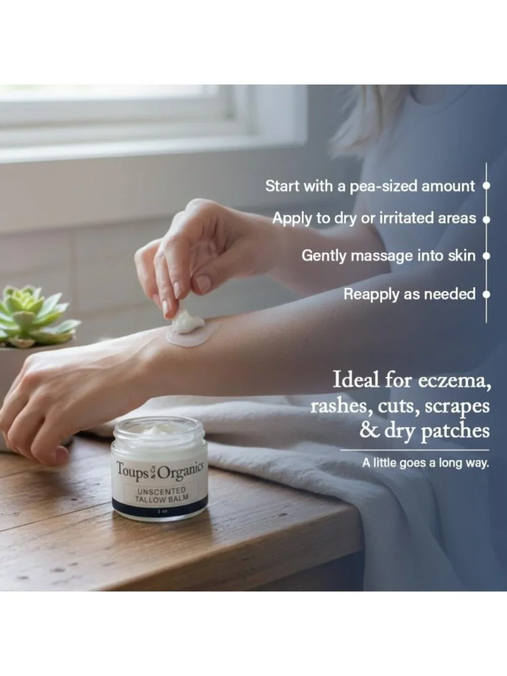 Unscented Grass-Fed Tallow Balm for Face & Body | Fragrance-Free Moisturizer | 2